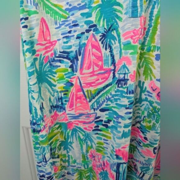 Lilly Pulitzer Essie Shift Dress Salt In The Air Sailboats Medium - Picture 5 of 12